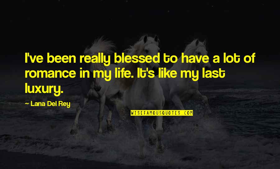 Grs Quotes By Lana Del Rey: I've been really blessed to have a lot