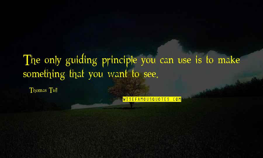 Guiding Principles Quotes By Thomas Tull: The only guiding principle you can use is