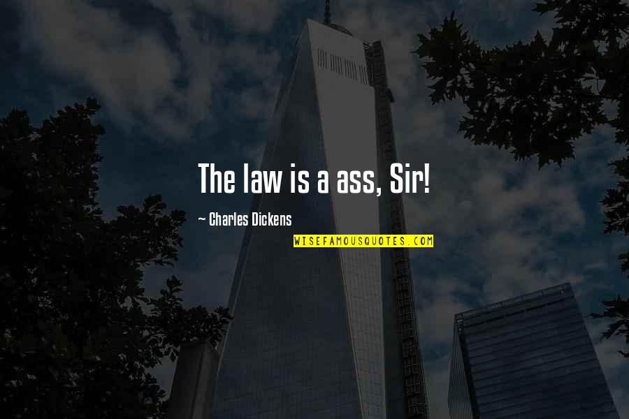 Gururum Engel Quotes By Charles Dickens: The law is a ass, Sir!