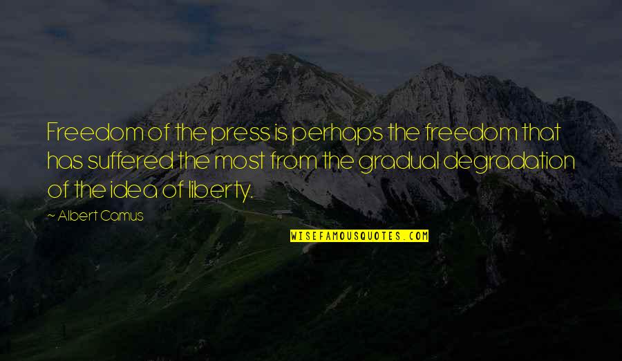 Habida Habida Quotes By Albert Camus: Freedom of the press is perhaps the freedom