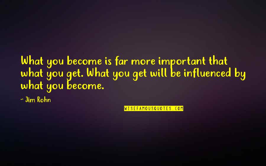 Hafta E Wahdat Quotes By Jim Rohn: What you become is far more important that