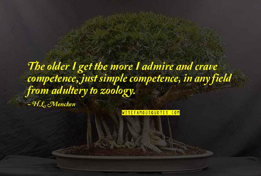 Haick Business Quotes By H.L. Mencken: The older I get the more I admire