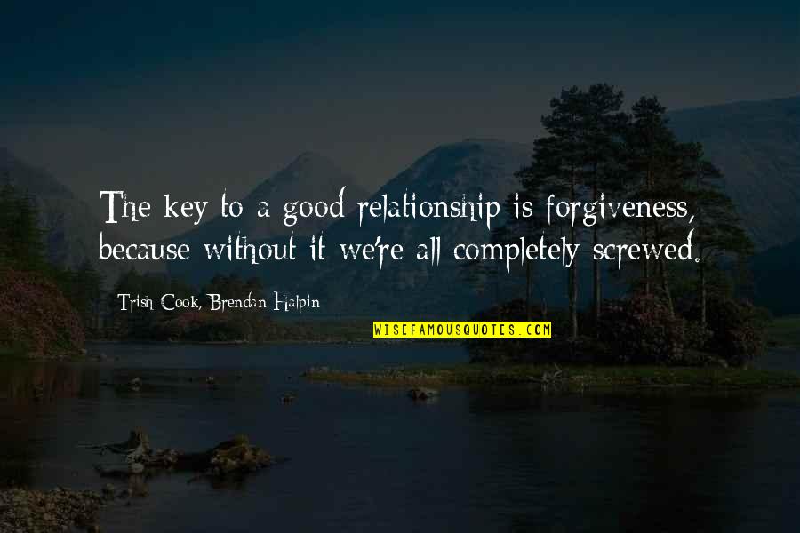 Halpin Quotes By Trish Cook, Brendan Halpin: The key to a good relationship is forgiveness,