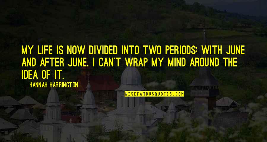 Hannah Harrington Quotes By Hannah Harrington: My life is now divided into two periods: