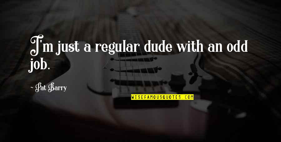 Happiest Moment With Friends Quotes By Pat Barry: I'm just a regular dude with an odd