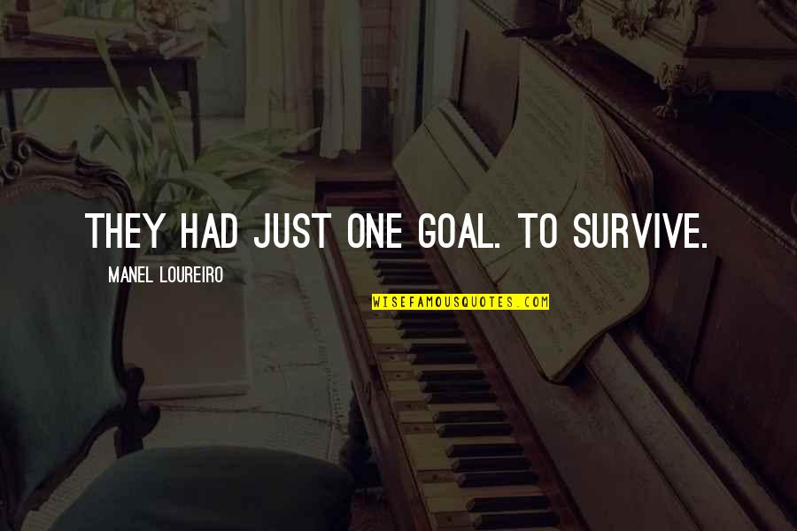 Happyville Christian Quotes By Manel Loureiro: They had just one goal. To survive.