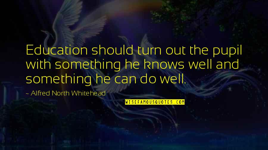 Hardship And Friends Quotes By Alfred North Whitehead: Education should turn out the pupil with something