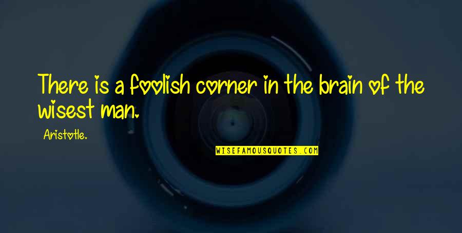 Haskill 2021 Quotes By Aristotle.: There is a foolish corner in the brain