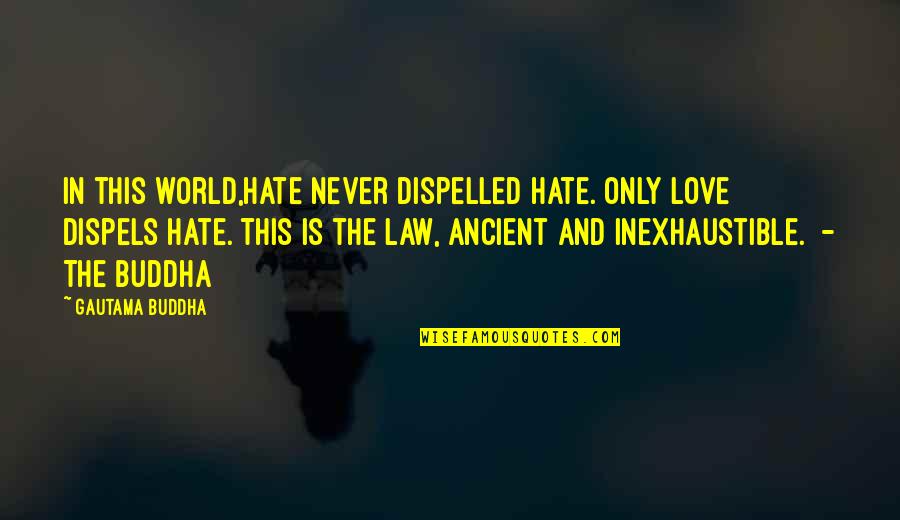 Hate Buddha Quotes By Gautama Buddha: In this world,hate never dispelled hate. Only love