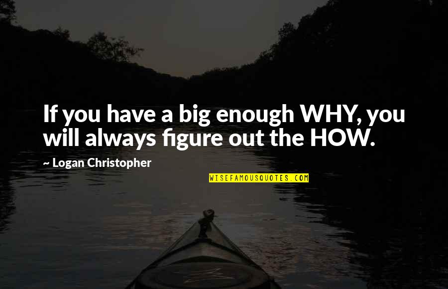 Hau Siang Quotes By Logan Christopher: If you have a big enough WHY, you