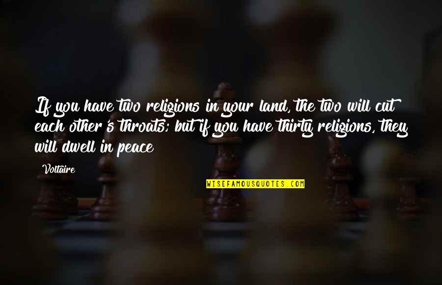 Have Each Other Quotes By Voltaire: If you have two religions in your land,