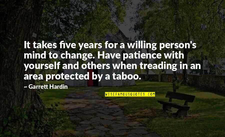 Have No Patience Quotes By Garrett Hardin: It takes five years for a willing person's