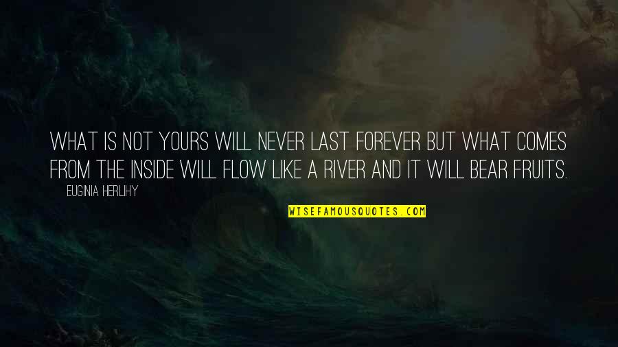 Hawatmeh Salim Quotes By Euginia Herlihy: What is not yours will never last forever