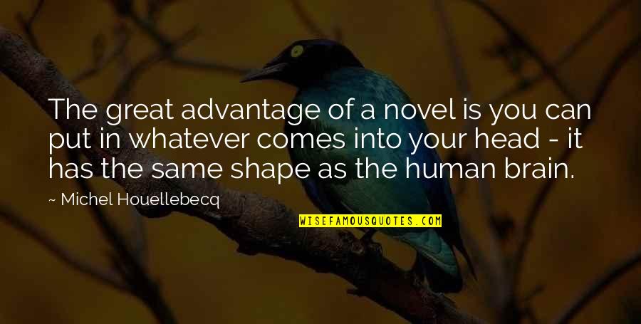 Head Shape Quotes By Michel Houellebecq: The great advantage of a novel is you