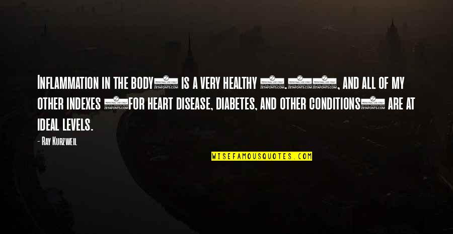 Healthy Heart Quotes By Ray Kurzweil: Inflammation in the body) is a very healthy