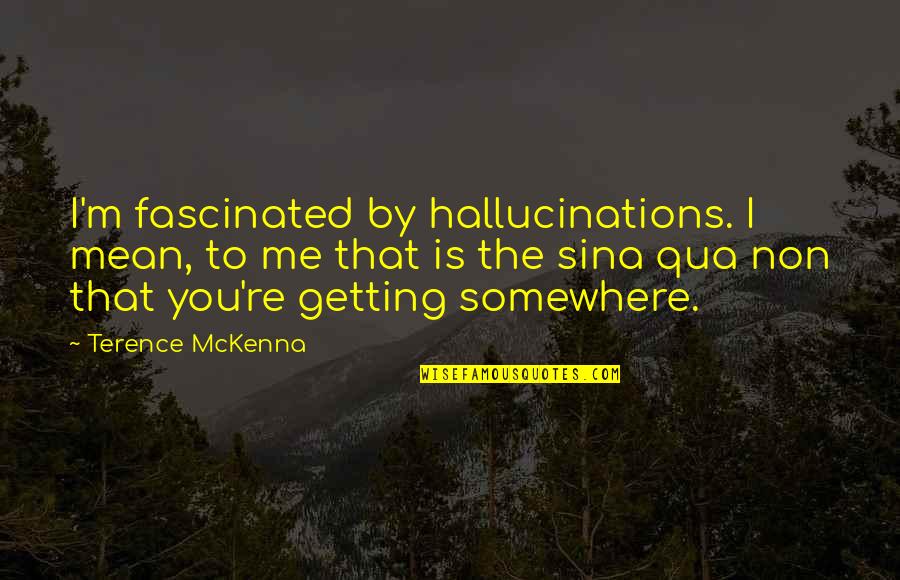 Heces Blancas Quotes By Terence McKenna: I'm fascinated by hallucinations. I mean, to me