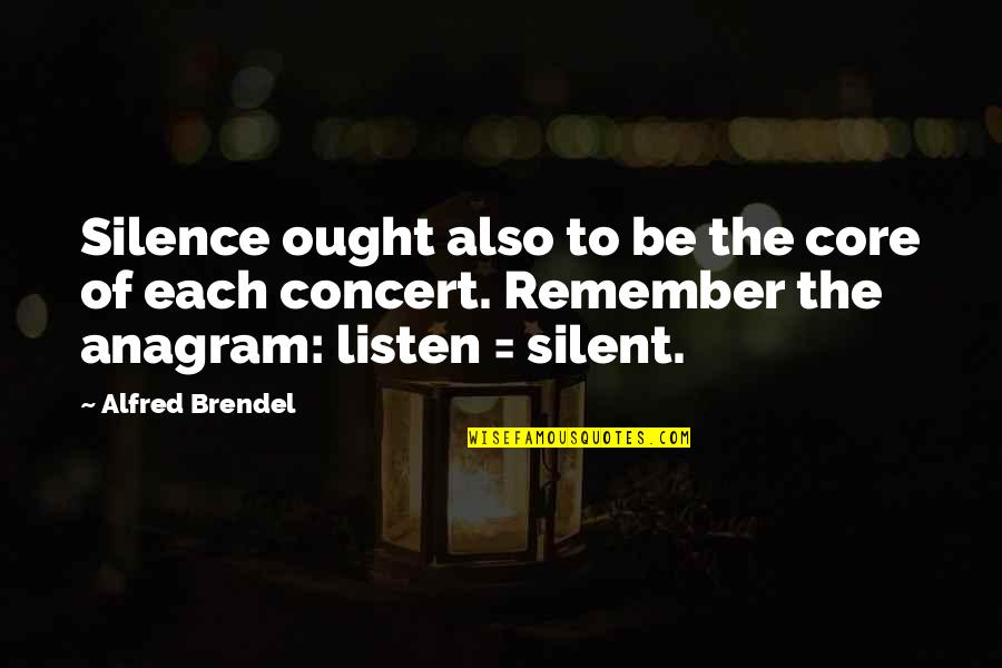 Heininger Quotes By Alfred Brendel: Silence ought also to be the core of