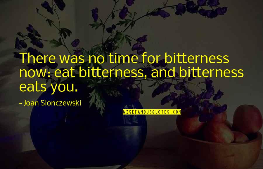 Henri Charri Re Quotes By Joan Slonczewski: There was no time for bitterness now: eat