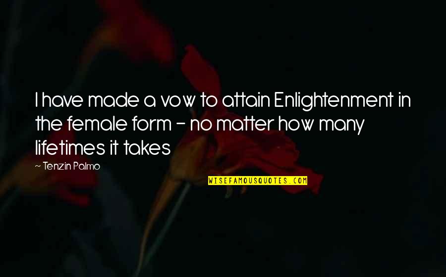 Herederos De Una Quotes By Tenzin Palmo: I have made a vow to attain Enlightenment