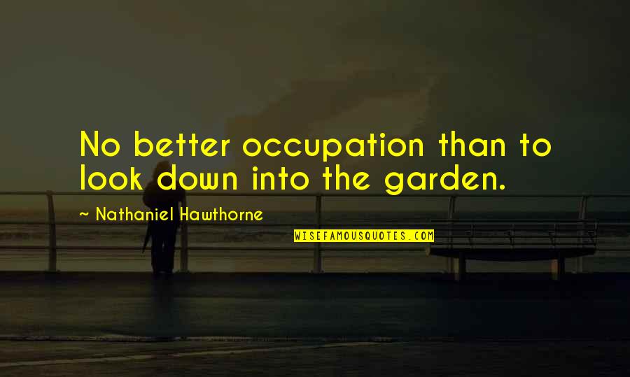 Hidden Feelings Sad Quotes By Nathaniel Hawthorne: No better occupation than to look down into