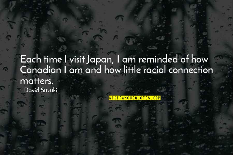 Hiding Feels Quotes By David Suzuki: Each time I visit Japan, I am reminded