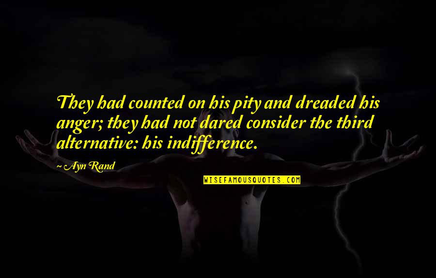 Hidr Geno Quotes By Ayn Rand: They had counted on his pity and dreaded