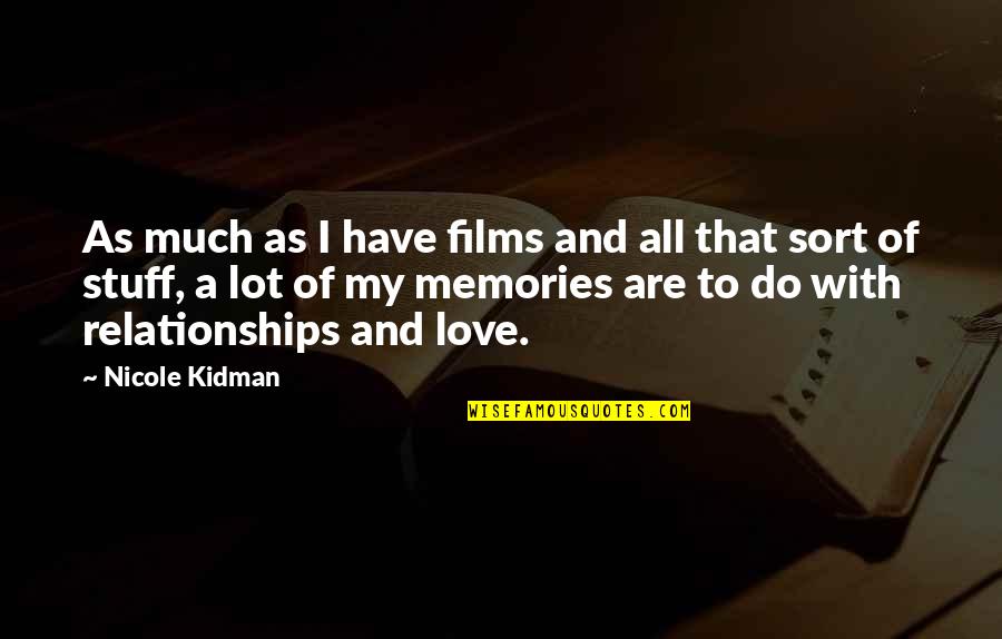 Highgate Hotels Quotes By Nicole Kidman: As much as I have films and all