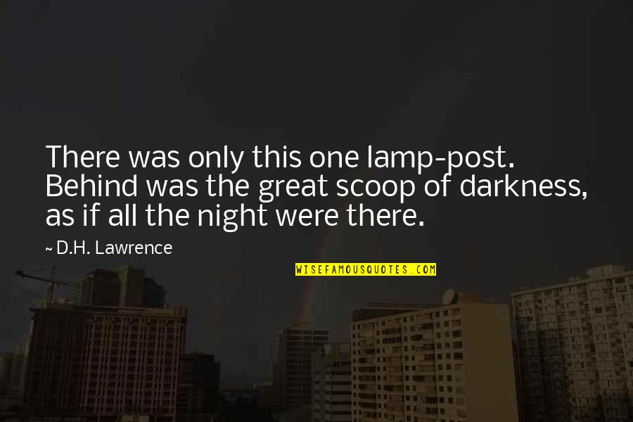 Hintikka Descartes Quotes By D.H. Lawrence: There was only this one lamp-post. Behind was