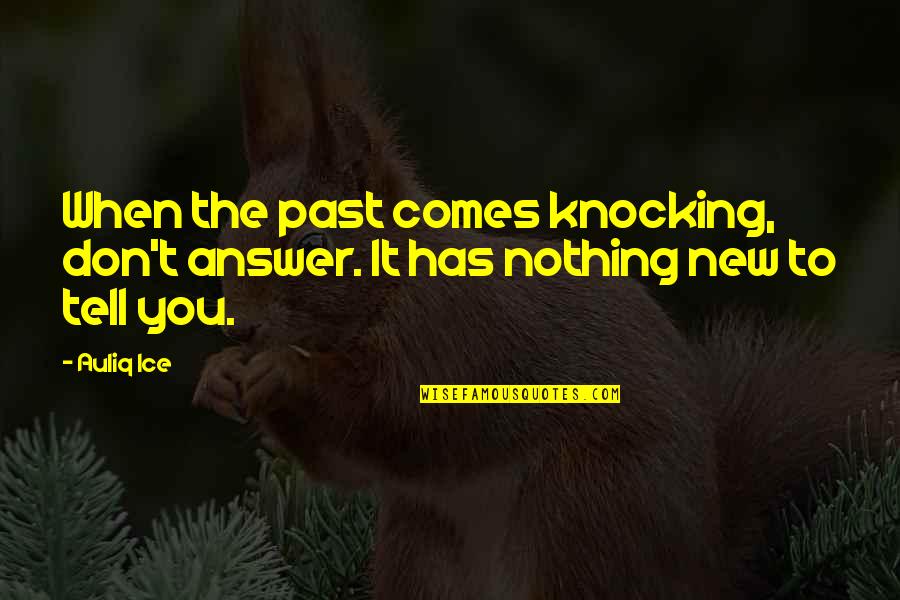 History Mistakes Quotes By Auliq Ice: When the past comes knocking, don't answer. It