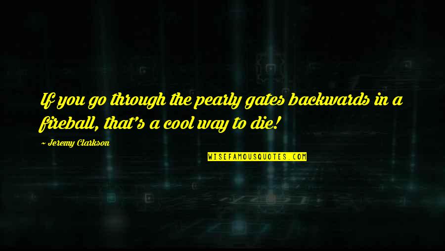 Hitman Reborn Tsuna Quotes By Jeremy Clarkson: If you go through the pearly gates backwards