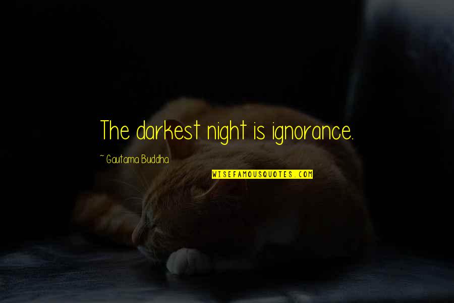 Hlsecurity Quotes By Gautama Buddha: The darkest night is ignorance.