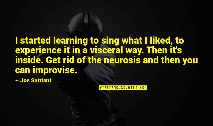 Hojerup Quotes By Joe Satriani: I started learning to sing what I liked,