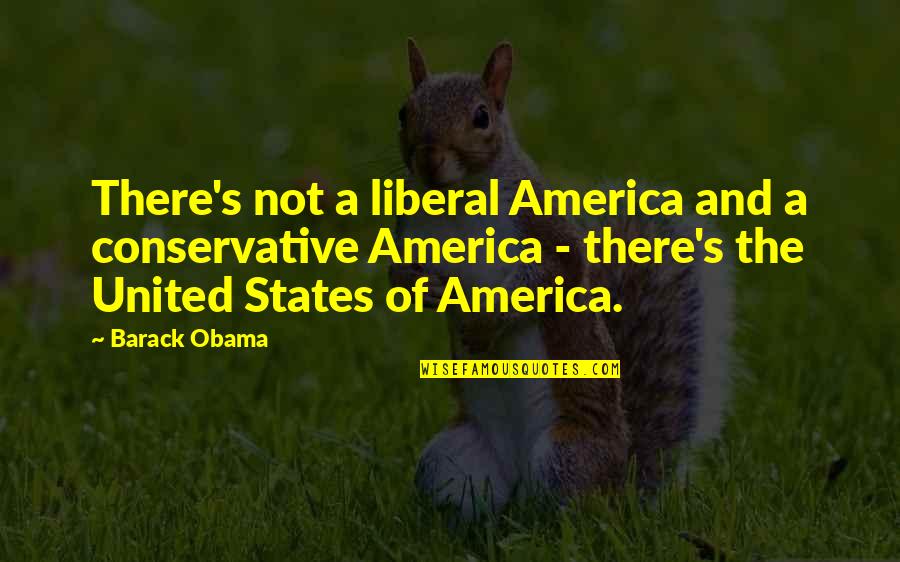 Hollogne Aux Pierres Quotes By Barack Obama: There's not a liberal America and a conservative