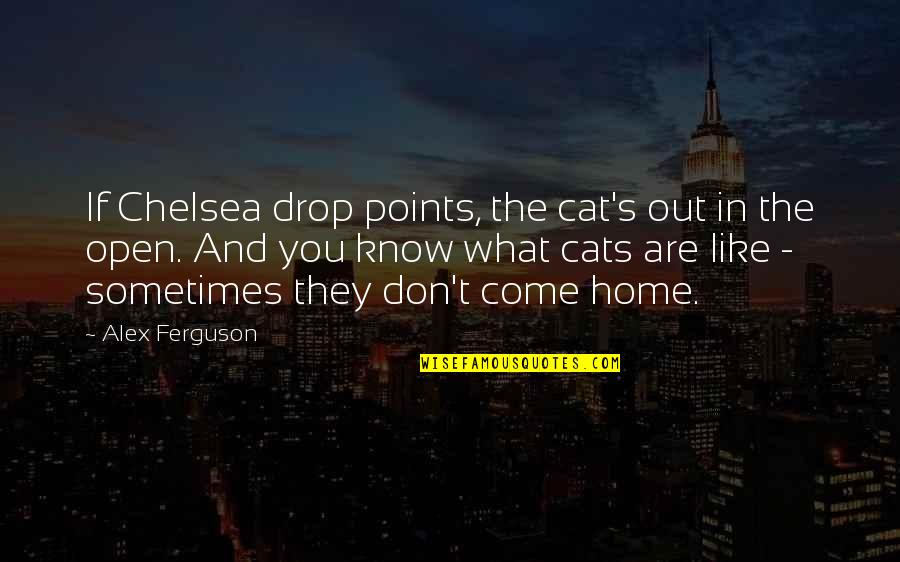 Home And Cats Quotes By Alex Ferguson: If Chelsea drop points, the cat's out in