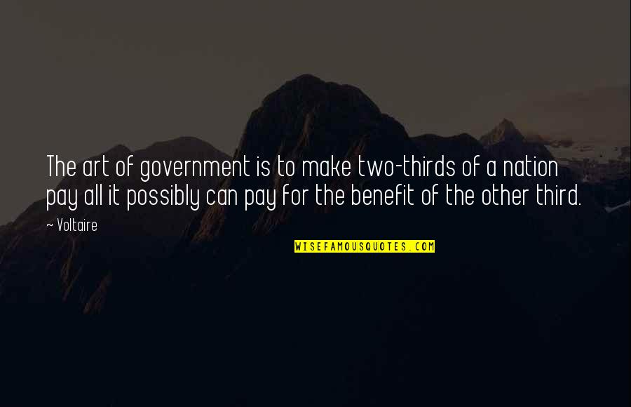 House Season 1 Dnr Quotes By Voltaire: The art of government is to make two-thirds