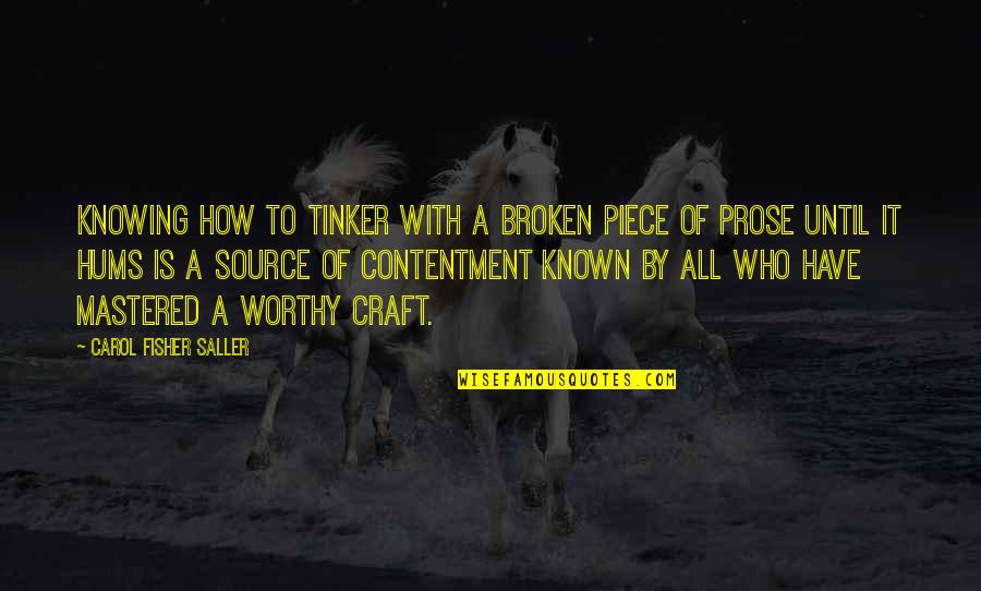 How To Source Quotes By Carol Fisher Saller: Knowing how to tinker with a broken piece