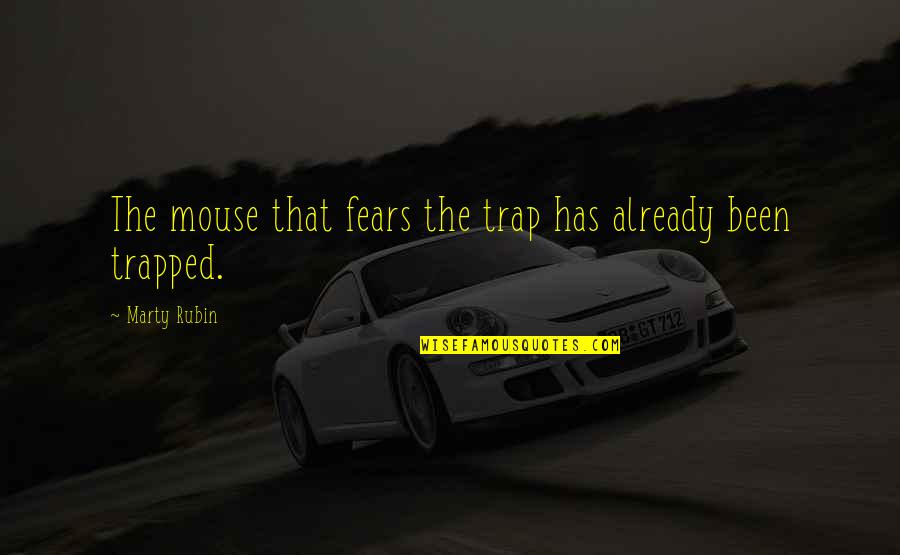 Hugosway Quotes By Marty Rubin: The mouse that fears the trap has already