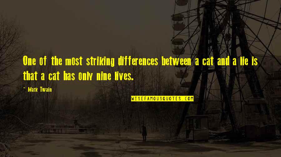 Humor Mark Twain Quotes By Mark Twain: One of the most striking differences between a