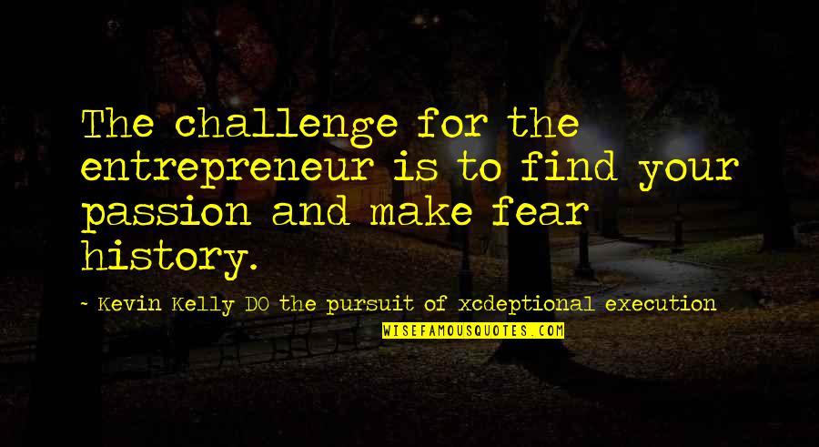 Hydaspes Quotes By Kevin Kelly DO The Pursuit Of Xcdeptional Execution: The challenge for the entrepreneur is to find