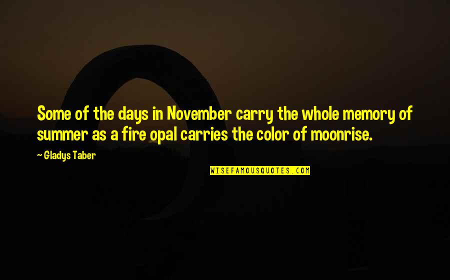 I Alone Can Fix It Book Quotes By Gladys Taber: Some of the days in November carry the