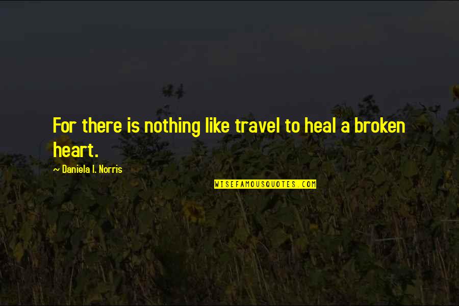 I Am Nothing Like You Quotes By Daniela I. Norris: For there is nothing like travel to heal