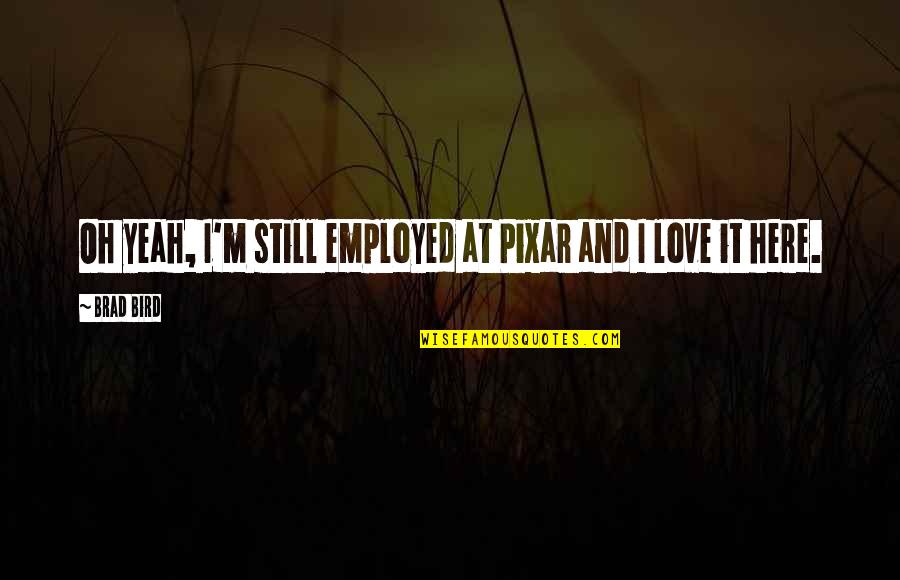 I Am Still Here Quotes By Brad Bird: Oh yeah, I'm still employed at Pixar and