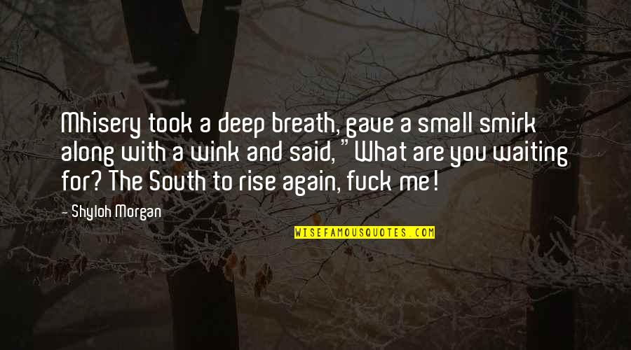 I Gave You My All Quotes By Shyloh Morgan: Mhisery took a deep breath, gave a small