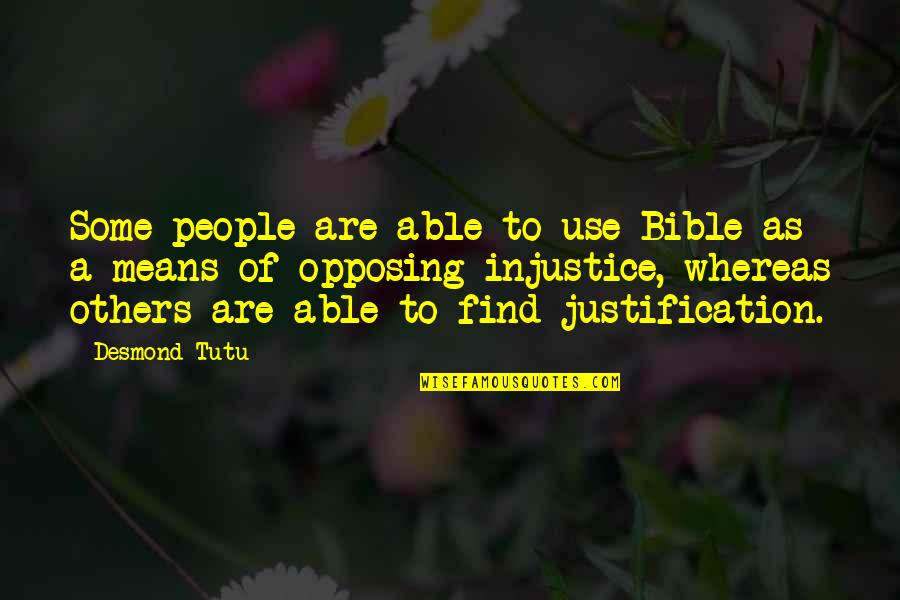 I Had To Say Goodbye Quotes By Desmond Tutu: Some people are able to use Bible as