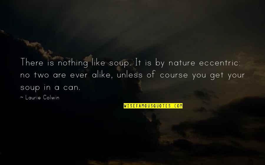 I Like My Nature Quotes By Laurie Colwin: There is nothing like soup. It is by