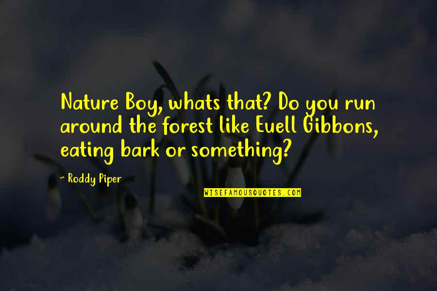 I Like My Nature Quotes By Roddy Piper: Nature Boy, whats that? Do you run around