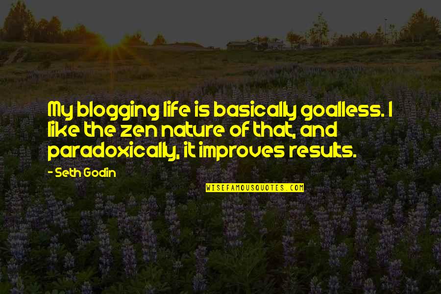 I Like My Nature Quotes By Seth Godin: My blogging life is basically goalless. I like