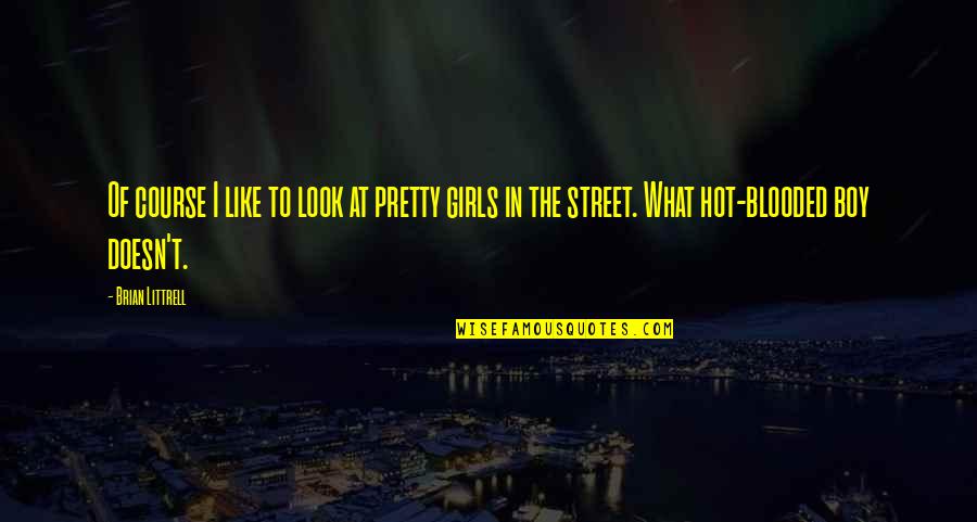 I Look Hot Quotes By Brian Littrell: Of course I like to look at pretty