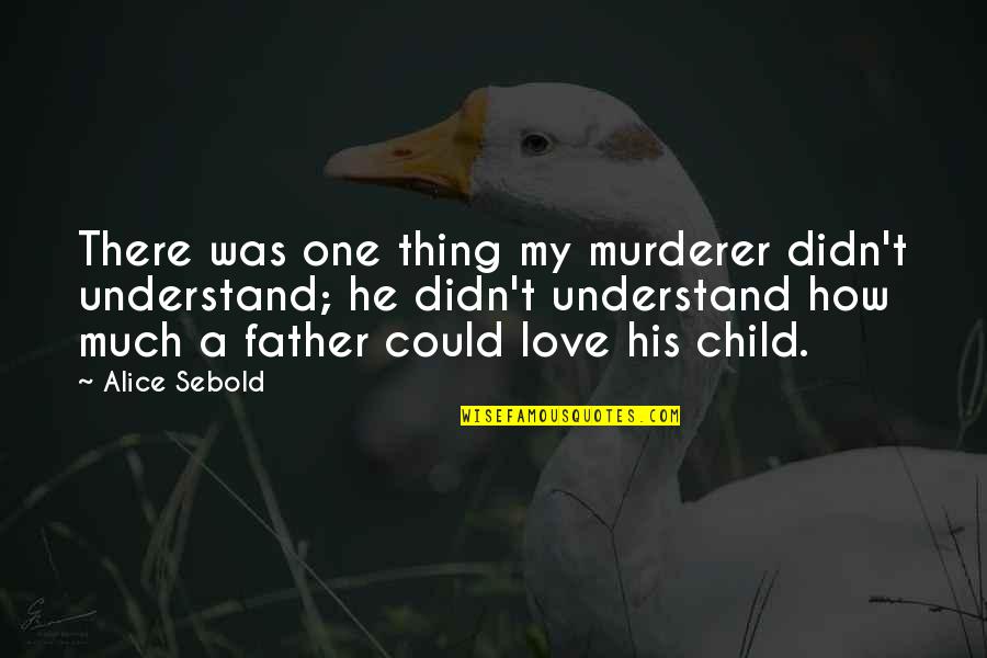 I Love The Father Of My Child Quotes By Alice Sebold: There was one thing my murderer didn't understand;