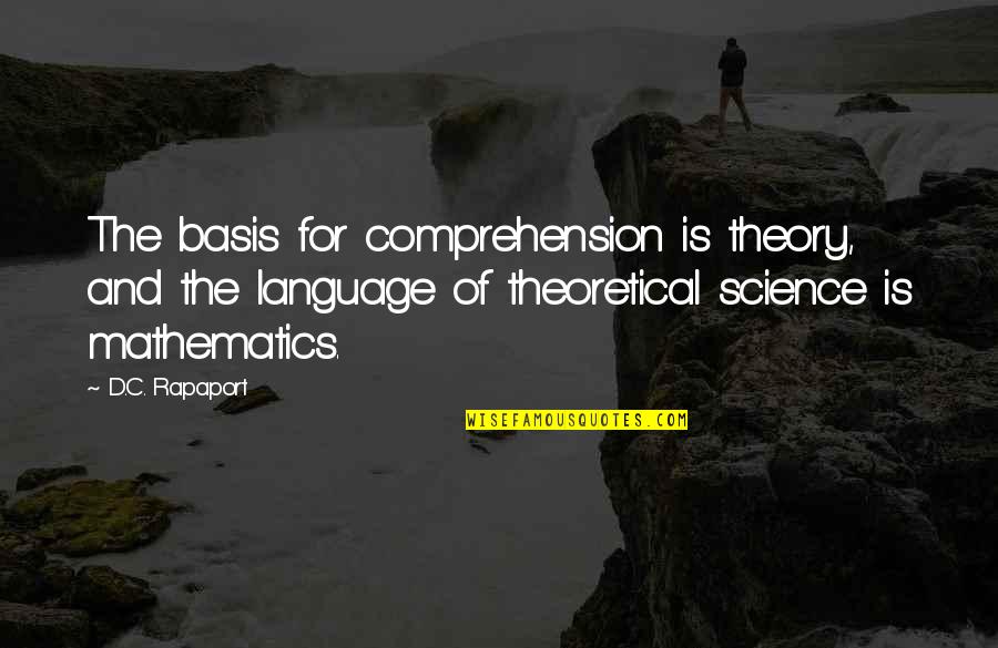 I Love You Long Distance Relationship Quotes By D.C. Rapaport: The basis for comprehension is theory, and the